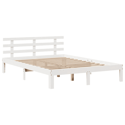 Estrutura De Cama Dupla para adultos c cabeceira - 160x200 cm branco Estrutura De Cama Dupla para adultos c cabeceira - 160x200 cm branco