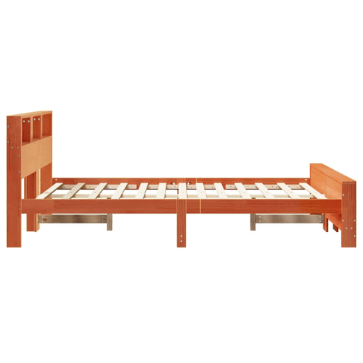 Estrutura da Cama de casal simple Marrom Cera 150 x 200 cm Madeira processada