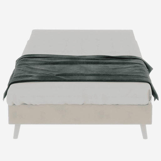 Cama minimalista moderna 90x200 - Base baixa, estilo moderno - Bege