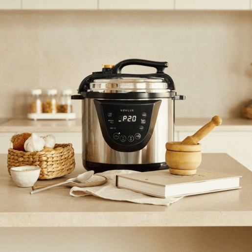Fogão programável Chef Pot V110 Newlux 6L, 1000W, Programável 24h, Sistema Duopressure Negro