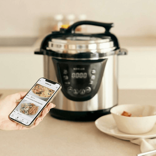 Fogão programável Chef Pot V110 Newlux 6L, 1000W, Programável 24h, Sistema Duopressure Negro