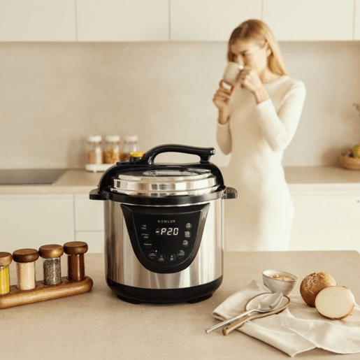 Fogão programável Chef Pot V110 Newlux 6L, 1000W, Programável 24h, Sistema Duopressure Negro