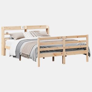 Estrutura De Cama De Casal c cabeceira - 150x200 cm pinho maciço