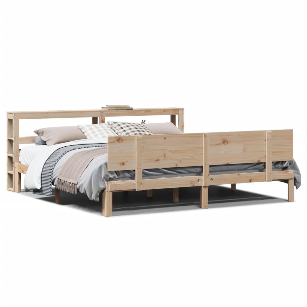 Estructura de cama matrimonial 206x224 Natural