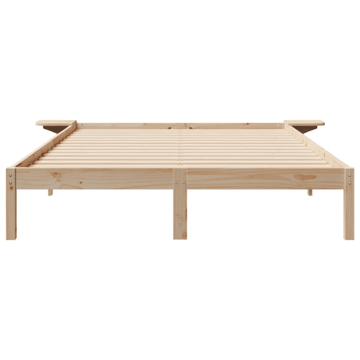 Estrutura de Cama de casal moderno com Mesas Laterais Natural 140 x 220 cm