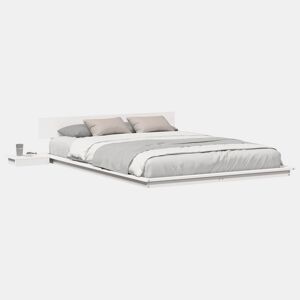 Estrutura da Cama de casal simple Branco 150 x 200 cm madeira