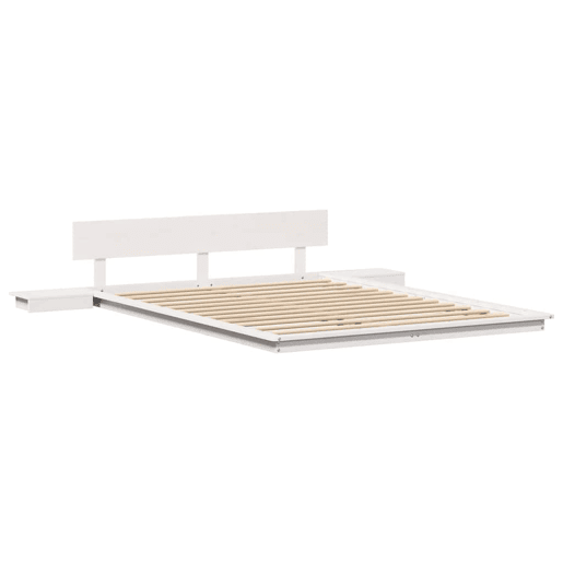 Estrutura da Cama de casal simple Branco 150 x 200 cm madeira