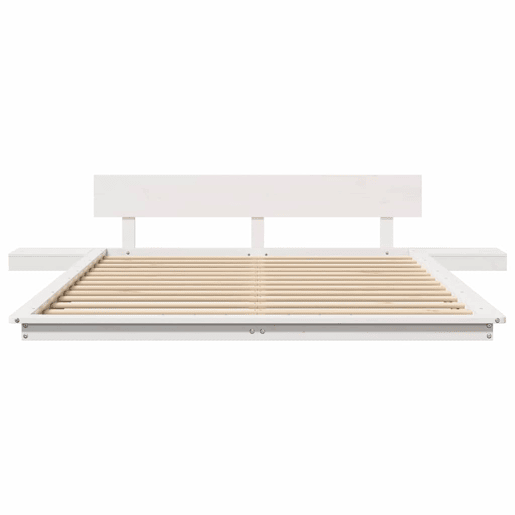 Estrutura da Cama de casal simple Branco 150 x 200 cm madeira