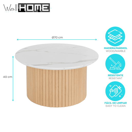 Mesa de centro 'Homelya' da Well Home em MDF Mesa de centro 'Homelya' da Well Home em MDF