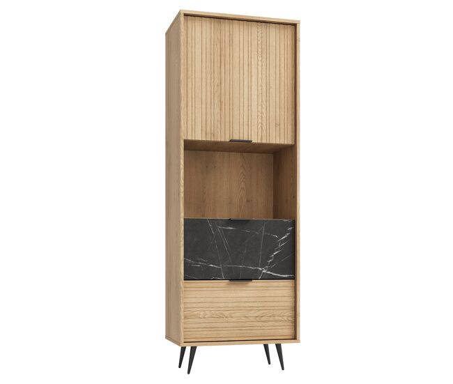 Columna 1 puerta 2 cajones luka madera y negro