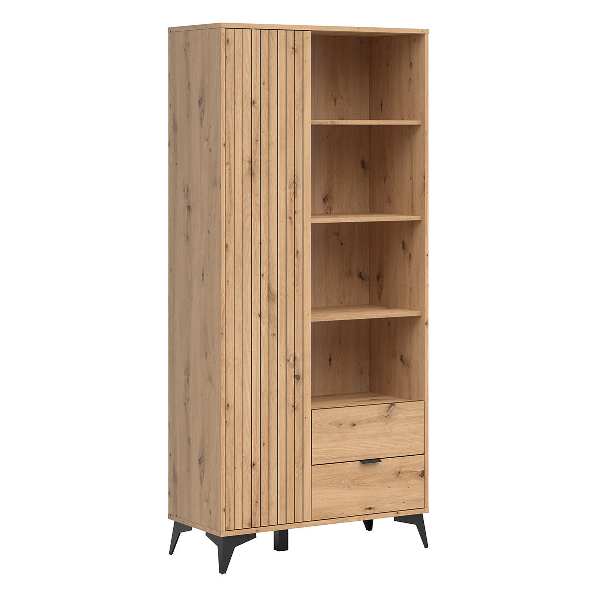 Librería 2 cajones 1 puerta madera de mao
