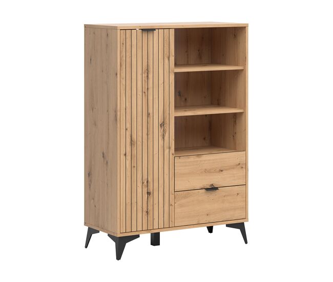 Librería 1 puerta 2 cajones mao bois