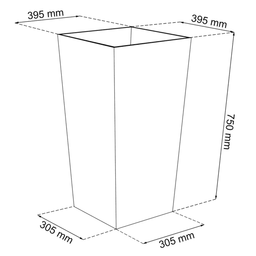 Vaso de plástico Prosperplast Urbi Square Effect Vaso de plástico Prosperplast Urbi Square Effect