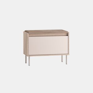 Banco móvel sapatos 1 porta Alos Caxemira e Madeira