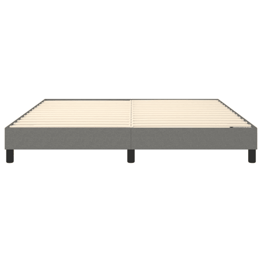 Estrutura de Cama de casal moderno com molas 180x200 cm tecido cinzento-escuro