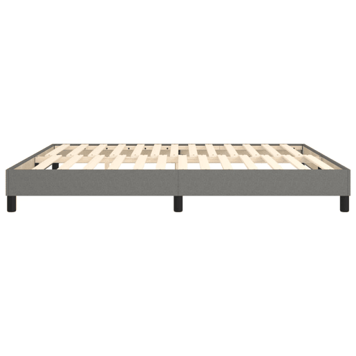 Estrutura de Cama de casal moderno com molas 180x200 cm tecido cinzento-escuro
