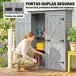 Armario de Jardín Madera de Abeto Outsunny 1150 Armario de Jardín Madera de Abeto Outsunny 1150 Gris