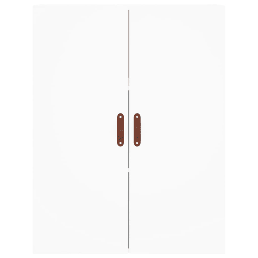 Armário alto - Bufete - Móvel de apoio 69,5x34x180 cm derivados de madeira branco pt664