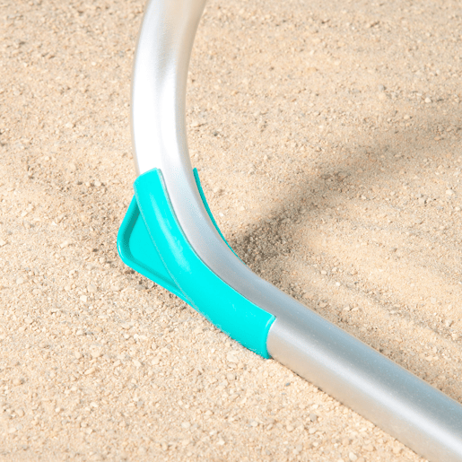 Aktive Espreguiçadeira de praia multiposições 186x49x30 cm turquesa com almofada