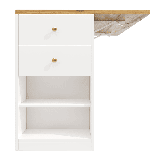Ilha de cozinha moderna 140x70x90 cm - Com gavetas, prateleiras e armários - Branco Ilha de cozinha moderna 140x70x90 cm - Com gavetas, prateleiras e armários - Branco