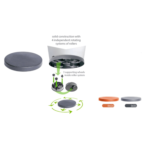 Plataforma móvel de plástico Prosperplast para vasos de flores Plataforma móvel de plástico Prosperplast para vasos de flores