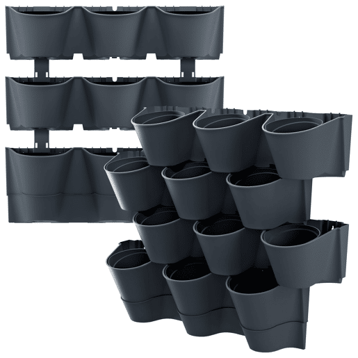 Vaso vertical de plástico Prosperplast Cascade Wall