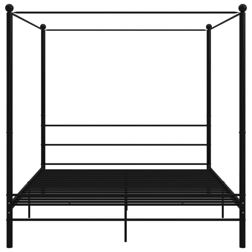 Estrutura De Cama de casal simple De Casal Simple - dossel 180x200 cm metal preto