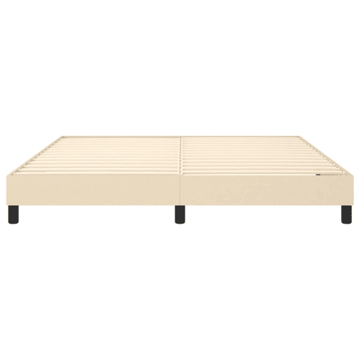 Estrutura de Cama de casal moderno com molas 180x200 cm tecido cor creme