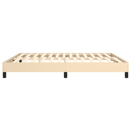 Estrutura de Cama de casal moderno com molas 180x200 cm tecido cor creme