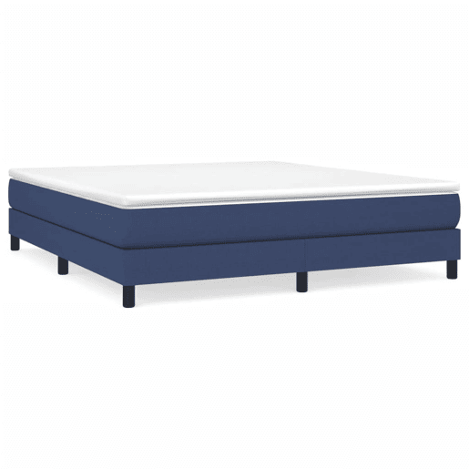 Estrutura de Cama de casal moderno com molas 180x200 cm tecido azul