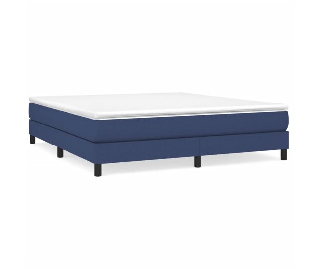 Estructura de cama doble matrimonial - con somier tela azul 180x200 cm