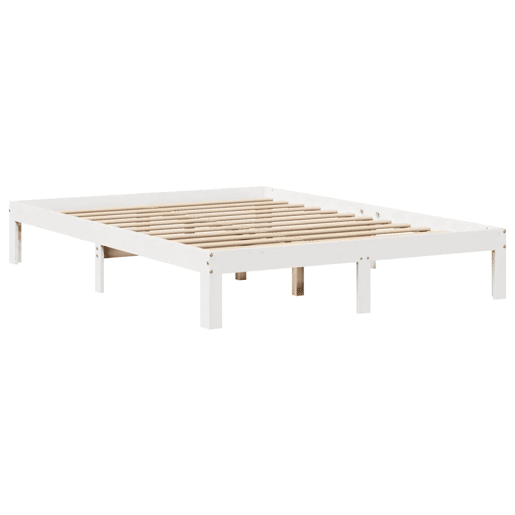 Estrutura de Cama de casal moderno com gavetas - 160x200 cm pinho maciço branco
