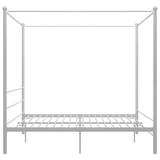 Estrutura de Cama de casal simple com dossel 180x200 cm metal branco