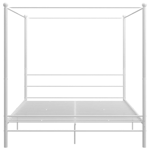 Estrutura de Cama de casal simple com dossel 180x200 cm metal branco