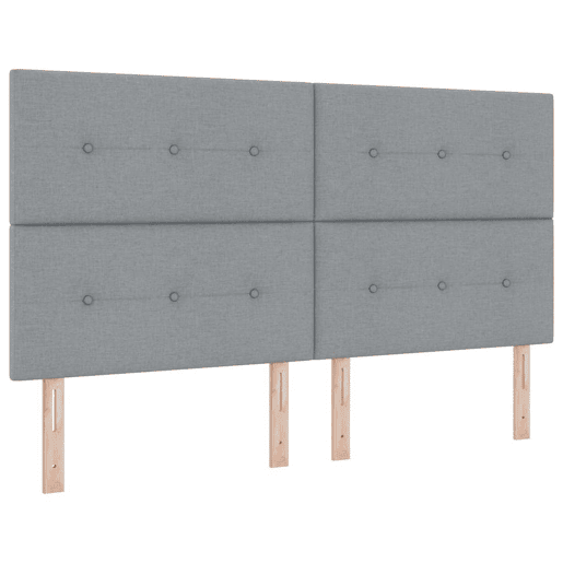 Estrutura De Cama De Casal Simple King Size - Cinzento-claro 180 x 200 cm tecido