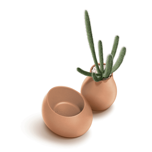 Vaso de terracota fino Evolia, moldado por rotação.