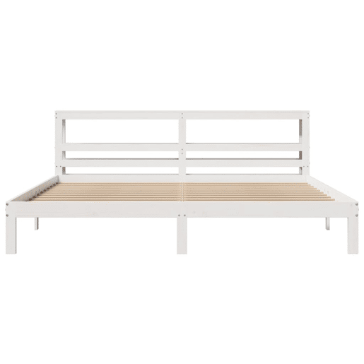 Estrutura De Cama Dupla para adultos c cabeceira - 200x200 cm branco Estrutura De Cama Dupla para adultos c cabeceira - 200x200 cm branco