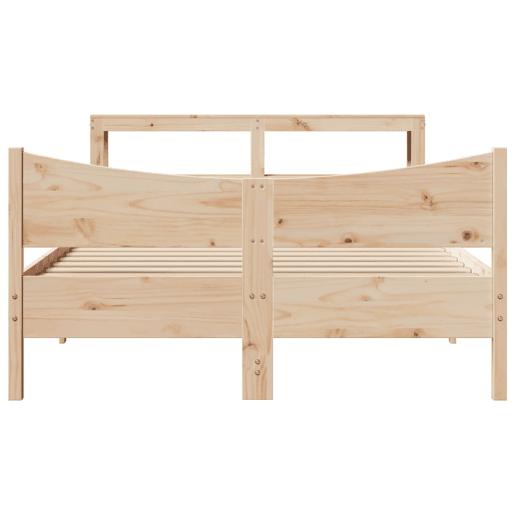 Estrutura de Cama de casal simple com cabeceira 160x200 cm pinho maciço