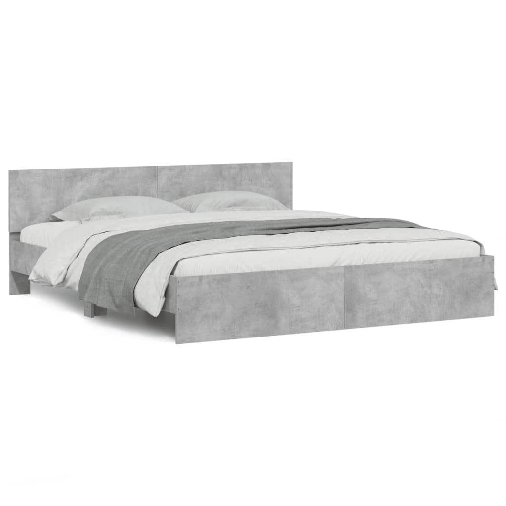 Estructura de cama matrimonial 165x203 Gris