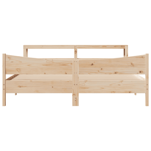 Estrutura de Cama de casal moderno com cabeceira 200x200 cm pinho maciço