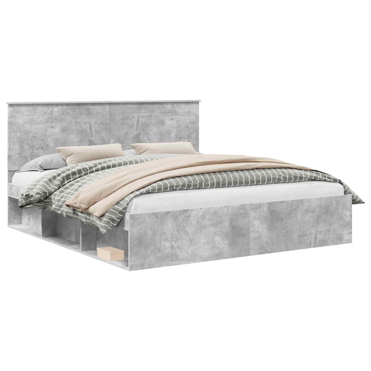 Estructura de cama matrimonial 183x210 Gris