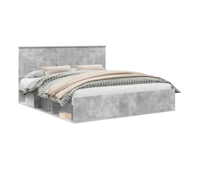 Estructura de cama doble matrimonial - concreto 180 x 200 cm madera de pino macizo