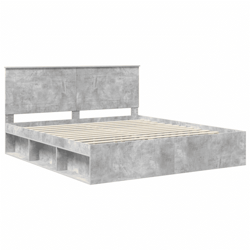 Estrutura de Cama de casal para adultos com cabeceira Concreto 180 x 200 cm