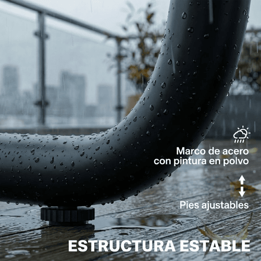 Outsunny Conjunto de Jardim de 4 Peças Móveis de Exterior com 2 Sofás de 2 Lugares 2 Mesas de Vidro Almofadas Capas Removíveis Bolsos Tecido Textilene Respirável Estrutura em Aço Preto e Bege