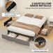 Cama de Matrimonio Lino Sintético, Metal HOMCOM Cama de Matrimonio Lino Sintético, Metal HOMCOM Gris