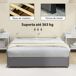 Cama de Matrimonio Lino Sintético, Metal HOMCOM Cama de Matrimonio Lino Sintético, Metal HOMCOM Gris