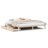 Estrutura De Cama De Casal Moderno c gavetas - 200x200 cm madeira de pinho maciça