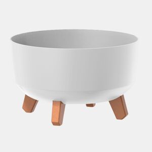 Vaso de flores branco, sem reservatório, coleção GRACIA