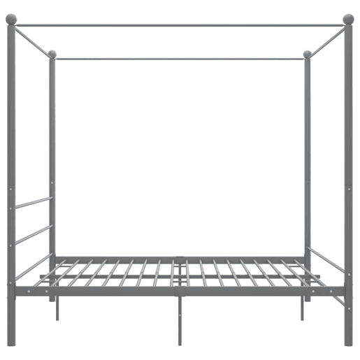 Estrutura de Cama de casal simple com dossel 180x200 cm metal cinzento