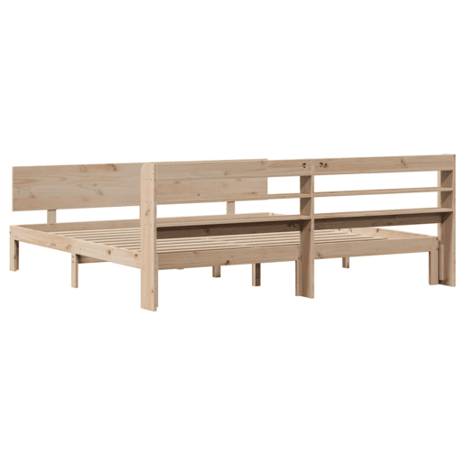Estrutura de Cama de casal moderno com cabeceira 200x200 cm pinho maciço Estrutura de Cama de casal moderno com cabeceira 200x200 cm pinho maciço